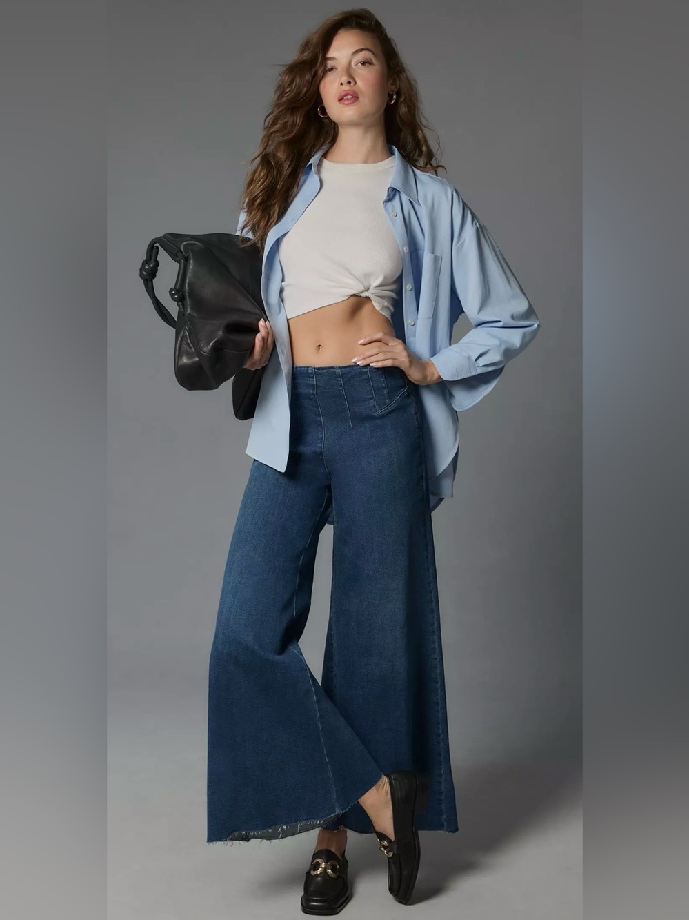 Anthropologie Pilcro A-Line Trapeze High-Rise Wide Leg Jeans Size 25